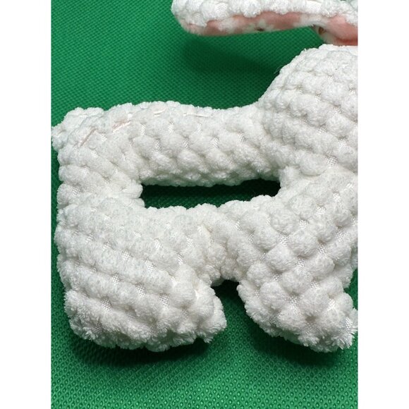 Gerber Modern Moments Waffle Weave Quilted White Bunny Rabbit Baby Rattle- Rare - Picture 7 of 9